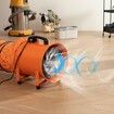 Portable Ventilator 304.8mm/12inch Heavy Duty Cylinder Fan with 5m Duct Hose 367W Strong Shop Exhaust Blower 2574CFM Industrial Utility Blower