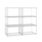 6Pc Shoe Box Storage Display Stackable