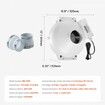4 inches to 4.5 inches Radon Mitigation Fan System Quiet 260CFM Inline Duct Waterproof