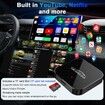 Wireless Carplay Adapter with Netflix YouTube,Carplay Wireless Adapter Android Auto Wireless Dongle,5GHz WiFi,Video Box Convert Wried to Wireless CarPlay