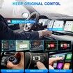 Wireless Carplay Adapter with Netflix YouTube,Carplay Wireless Adapter Android Auto Wireless Dongle,5GHz WiFi,Video Box Convert Wried to Wireless CarPlay