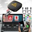 3 in 1 Wireless Carplay Android Auto Converts Wired to Wireless Carplay,Wireless CarPlay Ai Box Support Netflix YouTube Mirroring TF Card and USB