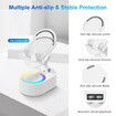 Wireless Induction Audio Bluetooth Speaker 5in1 Phone Holder Emergency Rechargeable with Colorful Ambient Light, Gifts for Men Women (White)