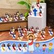 25 Pcs Little Jesus Figures Original Design Jesus Love You Mini Rubber Jesus Toys to Hide and Seek Religious Party Favors Sunday School Baptism Gifts