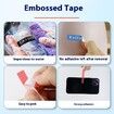 Pink Embossing Label Maker Machine Handheld Vintage Labeler with 3 Rolls of Emboss Tapes for Home DIY Crafting