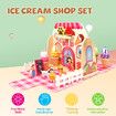Ice Cream Shop wooden Set Baby Character Tea Party Toys Educational Dessert Simulation Set for Afternoon Fun