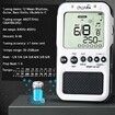Universal Digital Metronome with USB Cable Volume Adjustable with Headphone Jack for Piano, Guitar, Flute, Violin, Drum and all other instruments, White