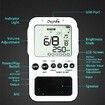 Universal Digital Metronome with USB Cable Volume Adjustable with Headphone Jack for Piano, Guitar, Flute, Violin, Drum and all other instruments, White