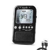 Universal Digital Metronome with USB Cable Volume Adjustable with Headphone Jack for Piano, Guitar, Flute, Violin, Drum and all other instruments, Black