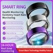Smart Ring Fitness Tracker, Sleep Tracking Wearable, Accurate Monitoring of Pedometer Temperature Gest Waterproof for Men & Women for iOS Android(#8)