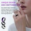 Smart Ring Fitness Tracker, Sleep Tracking Wearable, Accurate Monitoring of Pedometer Temperature Gest Waterproof for Men & Women for iOS Android(#8)