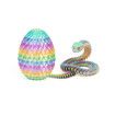 Rainbow Candies 3D Printed Viper Dragon Egg Set Movable Joint Toy Popular Easter Gift for Children(Random Color Effect)
