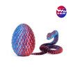 Laser Red Blue 3D Printed Viper Dragon Egg Set Movable Joint Toy Popular Easter Gift for Children