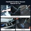 Handheld Cordless Car Vacuum Cleaner with Brushless Motor,Strong Suction Vacuum & Compressed Air Dusters with LED Light,Type C Portfor Home Car Pet
