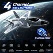 F35 4 Channel Brushless RC Plane,Remote Control Airplane Ducted Fans Fighter Jet,2.4GHz 6-axis Gyro Stabilizer RTF Hobby Glider Aircraft Plane