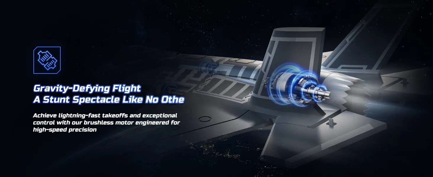 F35 4 Channel Brushless RC Plane,Remote Control Airplane Ducted Fans Fighter Jet,2.4GHz 6-axis Gyro Stabilizer RTF Hobby Glider Aircraft Plane