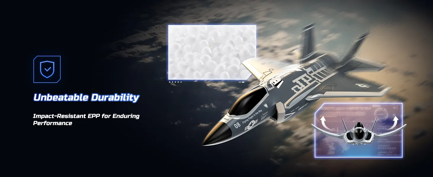 F35 4 Channel Brushless RC Plane,Remote Control Airplane Ducted Fans Fighter Jet,2.4GHz 6-axis Gyro Stabilizer RTF Hobby Glider Aircraft Plane