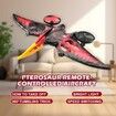 Pterodactyl Toys Drone,Easy to Fly Dragon Remote Controlled Aircraft,Flying Toys Birthday Gifts,Hobby RC Plane (Red)