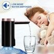 5 Gallon Water Bottle Pump With Foldable Spout,Smart LED Display,Quiet Operation,Long-Lasting 1200mAh Battery (White)