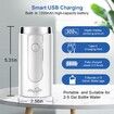 5 Gallon Water Bottle Pump With Foldable Spout,Smart LED Display,Quiet Operation,Long-Lasting 1200mAh Battery (White)