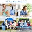 5 Gallon Water Bottle Pump With Foldable Spout,Smart LED Display,Quiet Operation,Long-Lasting 1200mAh Battery (White)