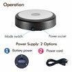 LED Light Base Multicolor Round Display Stand for Crystal Art Lighted Base for 3D Glass Led Display Base Pedestal Plate Decor Black