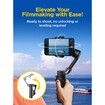 Gimbal Stabilizer for Smartphone,iPhone Gimbal w/Focus Wheel Face/Object Tracking Gimbal for iPhone Android Foldable 3-Axis Handheld Phone Gimbal