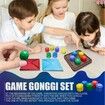 Yutnori, Jegichagi, and Gonggi Game Set, Traditional Korean Family Games with Instructions, Korean Cultural Gift with Educational and Squid Fun Activities