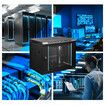 9U Network Server Cabinet Rack Wall Mount Data Enclosure Case 19 Inch Deep with Locking Glass Door Removable Side Panels for IT Computer Equipment