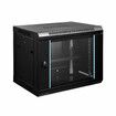 9U Network Server Cabinet Rack Wall Mount Data Enclosure Case 19 Inch Deep with Locking Glass Door Removable Side Panels for IT Computer Equipment