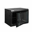 9U Network Server Cabinet Rack Wall Mount Data Enclosure Case 19 Inch Deep with Locking Glass Door Removable Side Panels for IT Computer Equipment