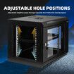 12U Network Server Cabinet Rack Wall Mount Data Case Enclosure 19 Inch Deep with Locking Glass Door Removable Side Panels for IT Computer Equipment