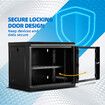 12U Network Server Cabinet Rack Wall Mount Data Case Enclosure 19 Inch Deep with Locking Glass Door Removable Side Panels for IT Computer Equipment
