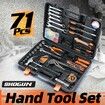 71Pcs Hand Tools Set Home Repair Toolbox Basic Toolkit for Mechanic Car Automotive Workshop Household DIY Portable Storage Hard Case