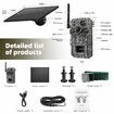 Solar Powered Security Camera 4G 3MP Outdoor Hunting Home Surveillance System Battery House CCTV 360 Degree View Wildlife Animal Motion Monitoring Cam