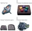 Korean Folk Game Set,Korean Traditional Play Game,Korean Family Games - Jebi chagi,Gong-gi,Biseokchigi,Paeng-y,Ddakji,Family Travel Games