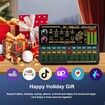 Audio Mixer With Effects, Live Sound Card with Volume Fader, Voice Changer, Sound Effects, LED Lights, for Karaoke, Streaming, Recording, Podcasting Sound Board