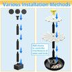 Solar Fountain with Nozzle, Outdoor Standing Solar Powered Water Fountain Pump for BirdBath Garden Pond Pool