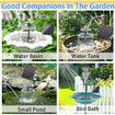 Solar Fountain with Nozzle, Outdoor Standing Solar Powered Water Fountain Pump for BirdBath Garden Pond Pool
