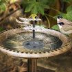 Solar Fountain with Nozzle, Outdoor Standing Solar Powered Water Fountain Pump for BirdBath Garden Pond Pool