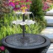Solar Fountain with Nozzle, Outdoor Standing Solar Powered Water Fountain Pump for BirdBath Garden Pond Pool