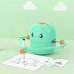 Drawing Robot for Kids,Interactive Educational Drawing Robot for Kids,Montessori Learning Toy with 100 Word Cards Color Green