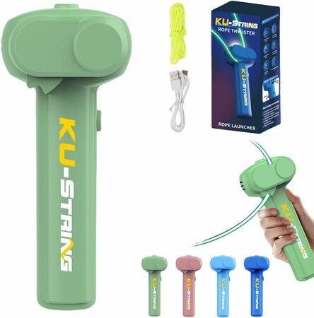 Glow in The Dark Loop Rope Launcher Propeller,Lasso Pressure Reducer,Game Shooter String Toy,Birthday Christmas Ideal Gift Green
