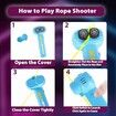 Glow in The Dark Loop Rope Launcher Propeller,Lasso Pressure Reducer,Game Shooter String Toy,Birthday Christmas Ideal Gift Green