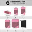 Compression Packing Cube for Suitcase, 6 Pcs Travel Luggage Organizer (Pink)