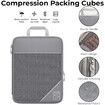 Compression Packing Cube for Suitcase, 6 Pcs Travel Luggage Organizer (Pink)