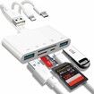 5-in-1 Memory Card Reader, USB OTG Adapter & SD Card Reader for iPhone/iPad, USB C and USB A Devices with Micro SD & SD Card Slots