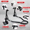 Rear Motorcycle Stand Paddock 500kg Motorbike Carrier Sport Dirt Bike Back Wheel Lift Swingarm Fork Heavy Duty Steel for Suzuki Yamaha Honda Kawasaki