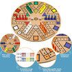 Fast Track Board Game Wooden 3-6 Players Board Game Set with 24 Board Game Pieces, Fast Track Game Night for Teens Family Game, 6 Colors