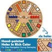Fast Track Board Game Wooden 3-6 Players Board Game Set with 24 Board Game Pieces, Fast Track Game Night for Teens Family Game, 6 Colors